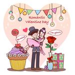 爱情卡通插画