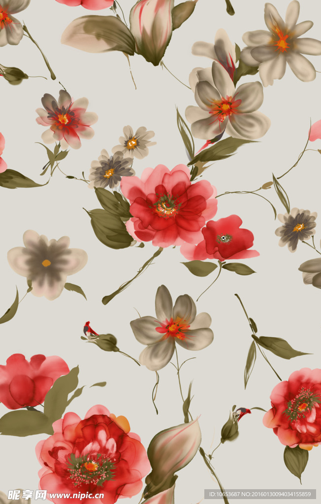 鲜花底纹