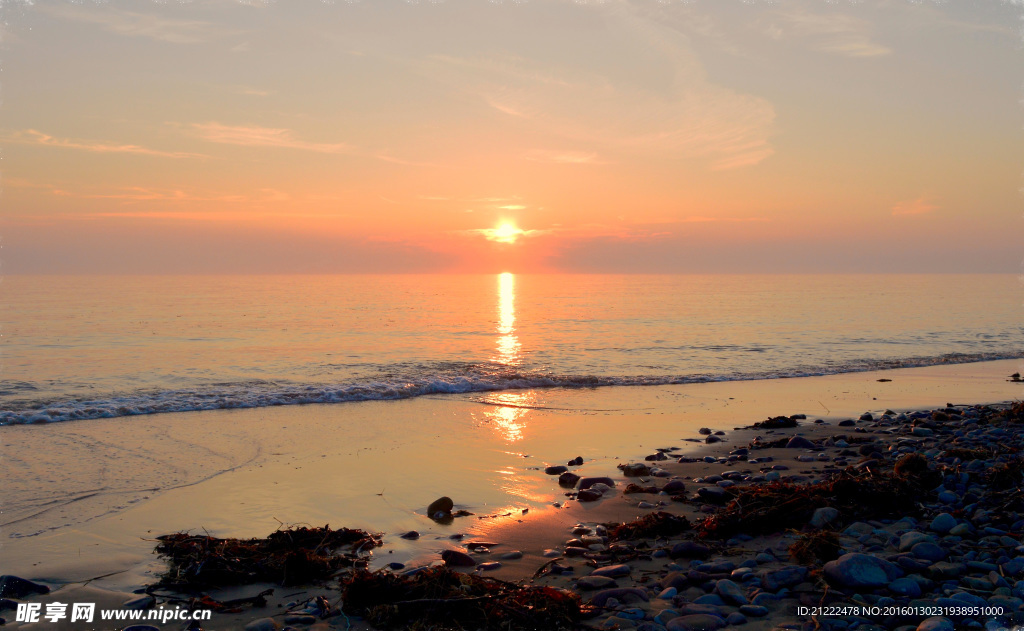 夕阳大海