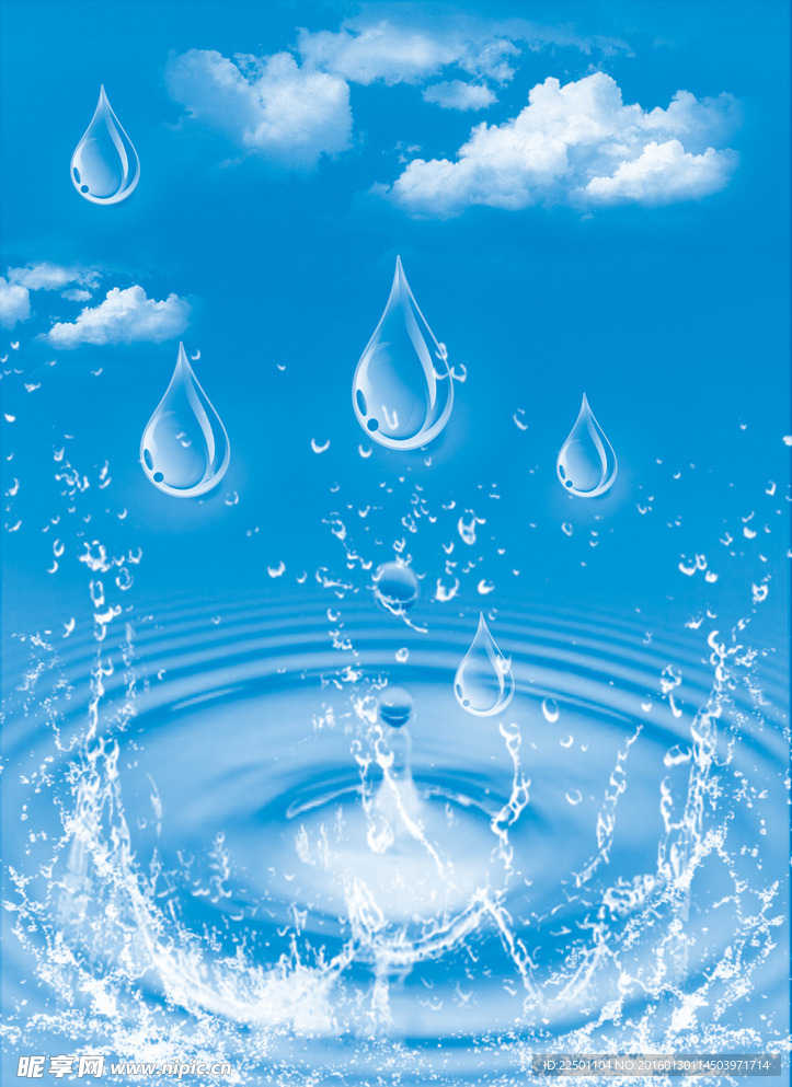 水纹水滴