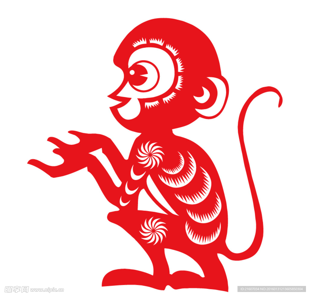 猴年剪纸