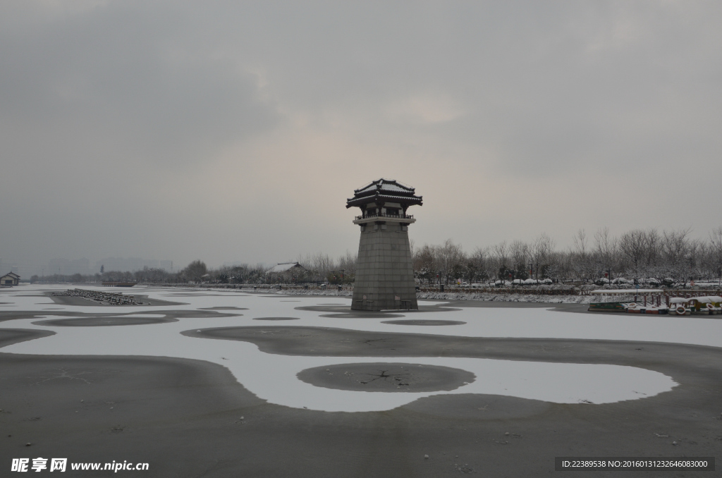 汉城湖冬景