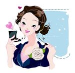 化妆的美女