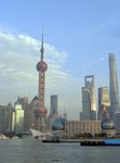 上海黄埔江畔黄昏风景