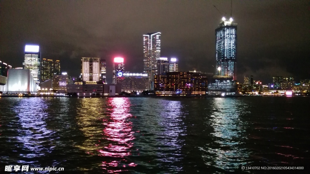 维多利亚海港夜景摄影