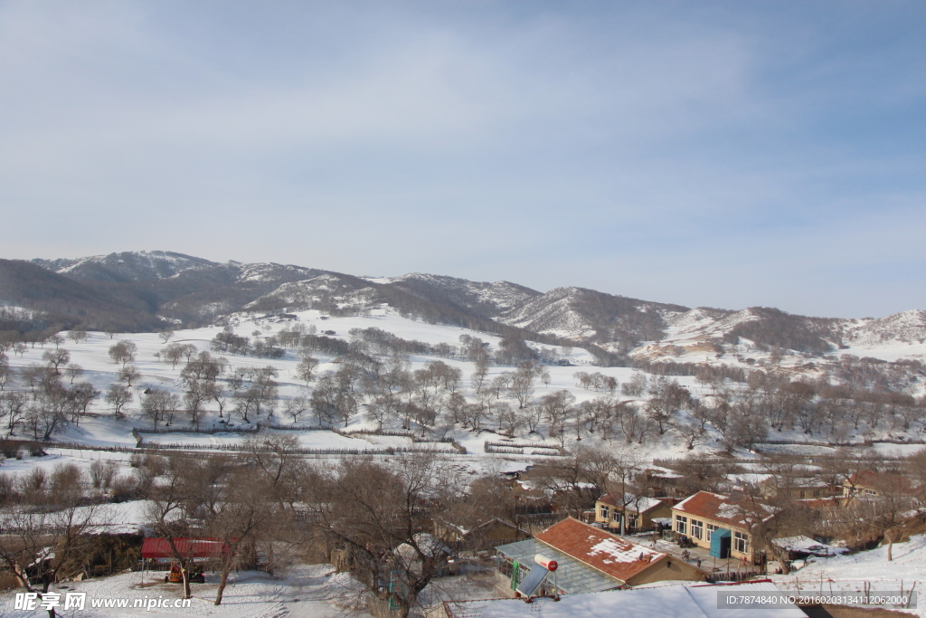 乌兰布统草原雪景