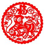 福到我家 剪纸猴