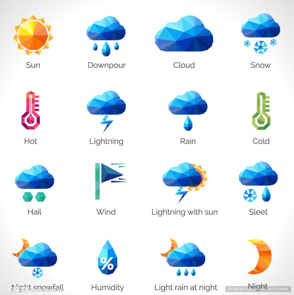 几何天气图标