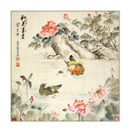 万俊平国画花鸟作品