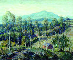 山村油画