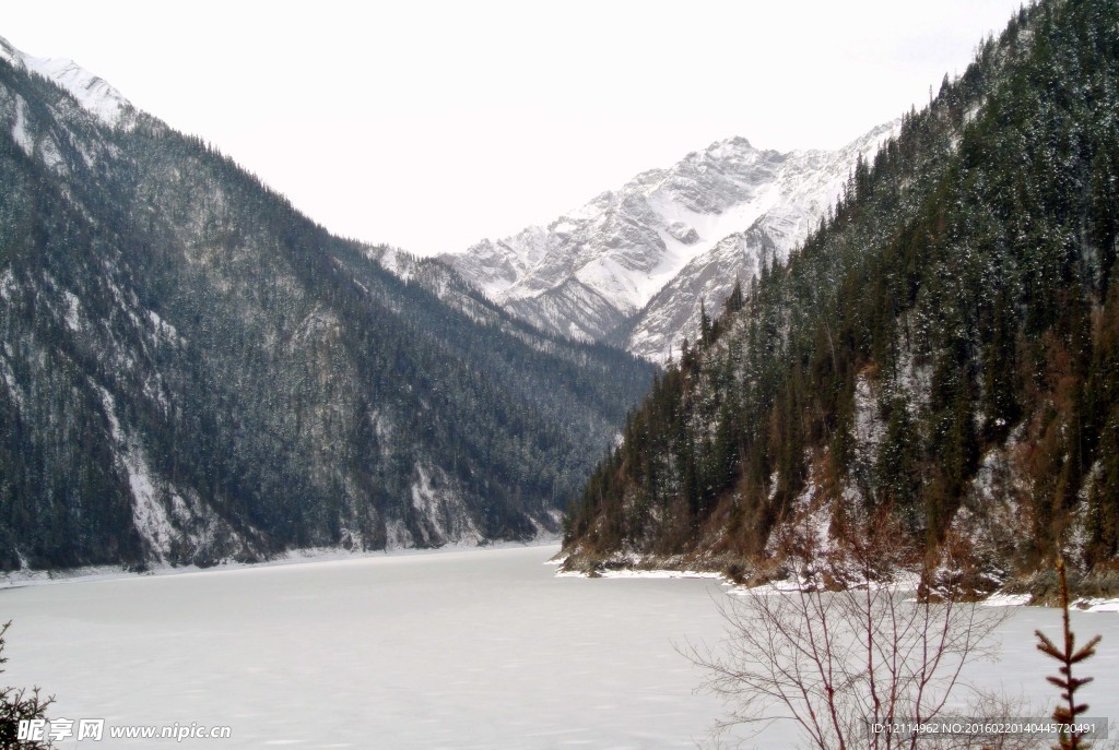 九寨沟长海雪景