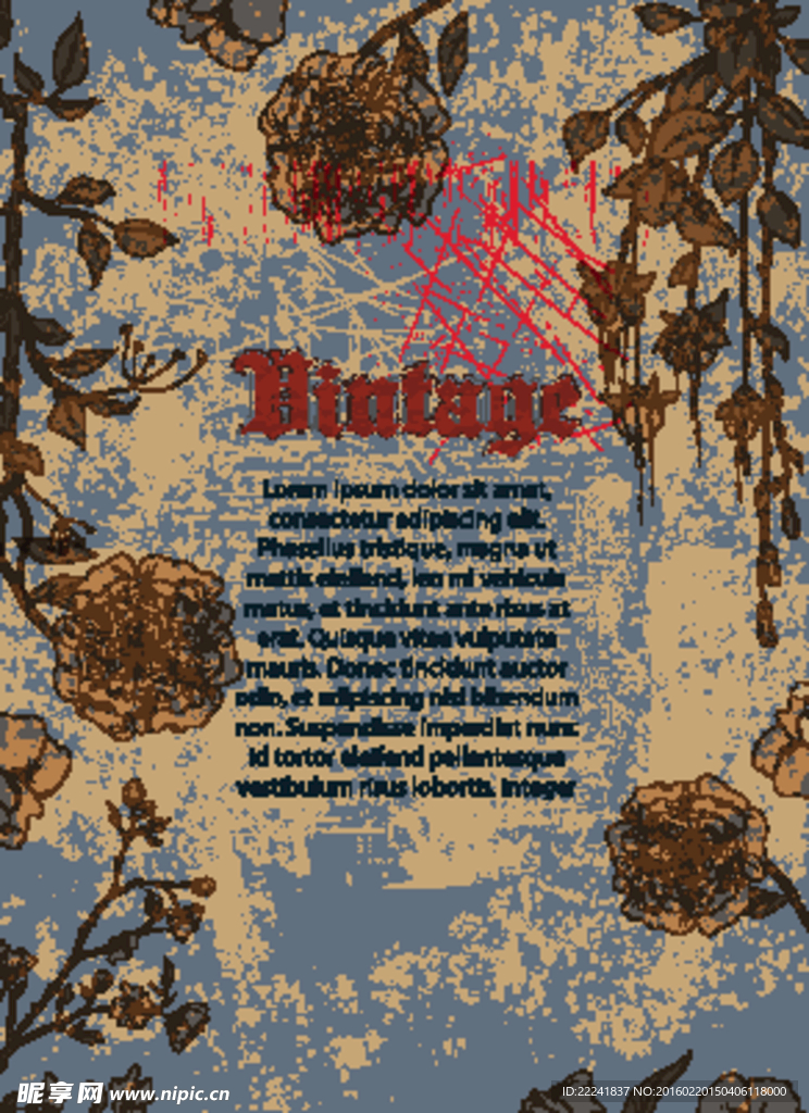 颓废复古欧式矢量素材