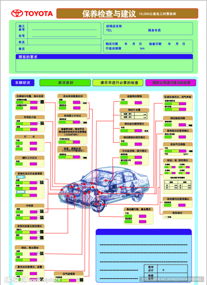 保养检查单