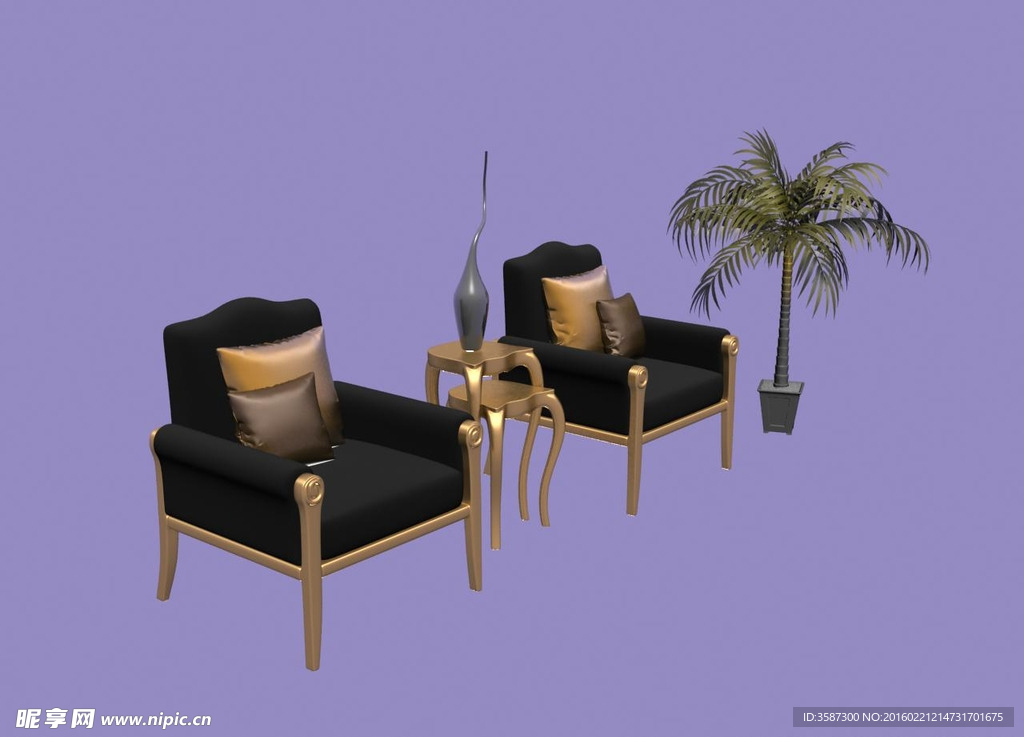 休闲沙发模型 3D沙发模型