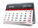 2016年4月日历