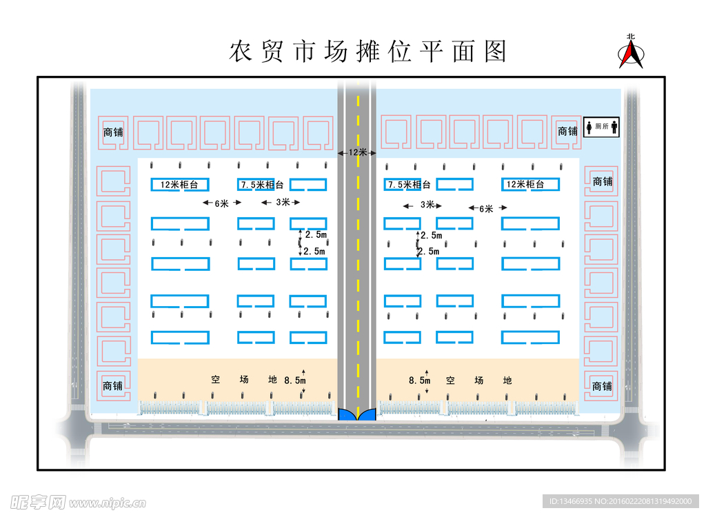 平面图 农贸市场 摊位图 乡镇