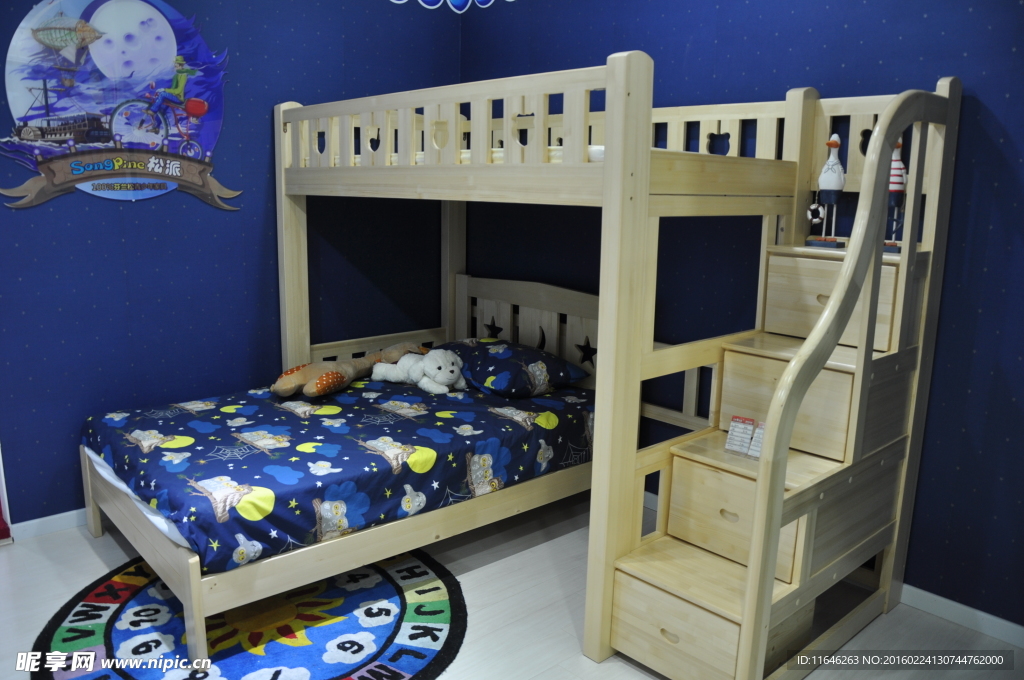 儿童卧室  儿童双层床
