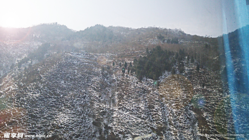 雪山 火车沿途风景