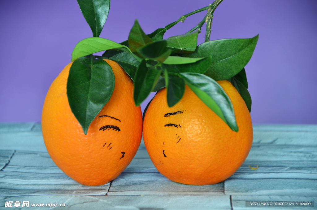 亲吻的橙子