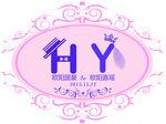 紫色浪漫婚礼logo
