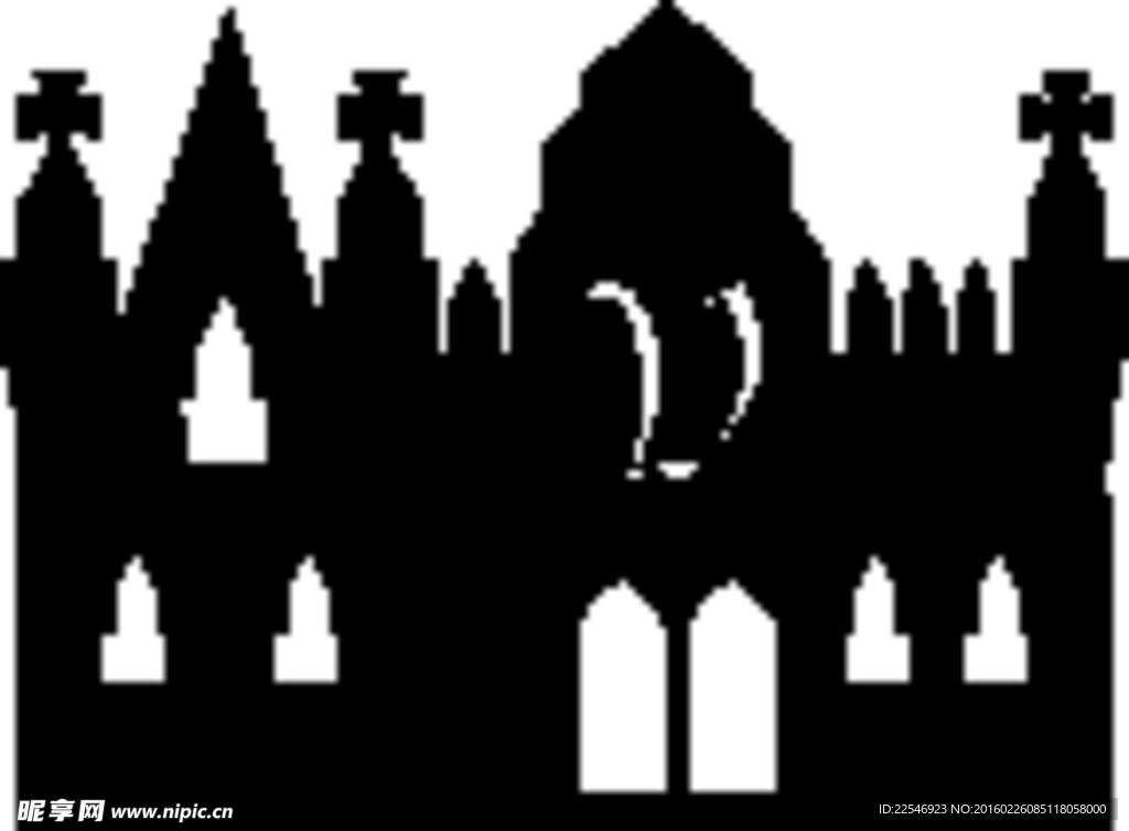 黑白矢量建筑图