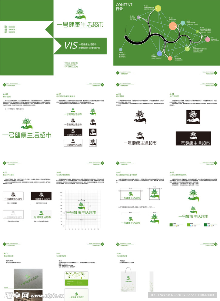 一号健康生活超市VI