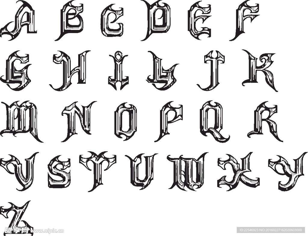 矢量 字母 抽象