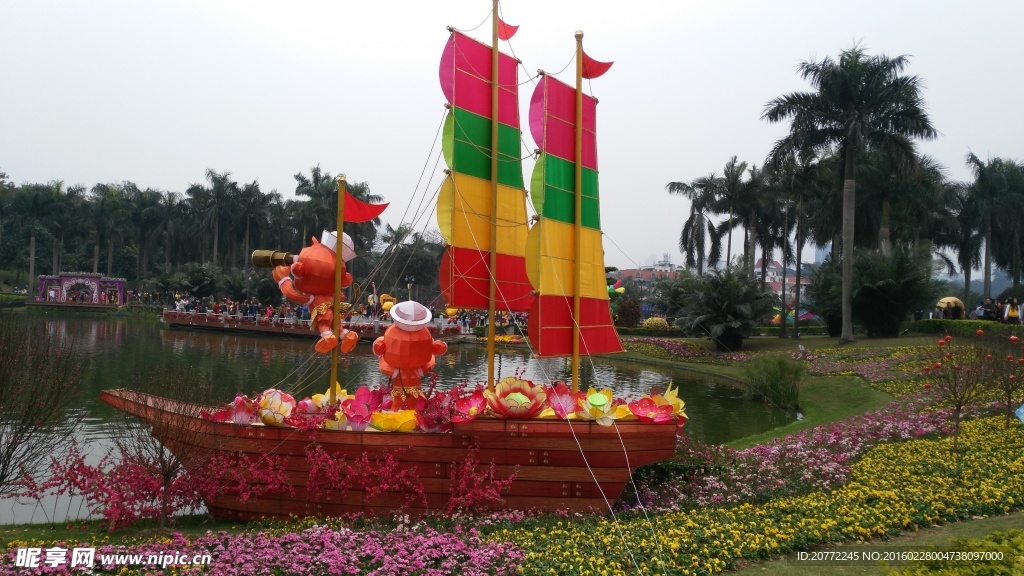 帆船花灯
