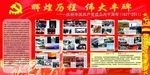 建党展板 党徽 旗 太阳花 青