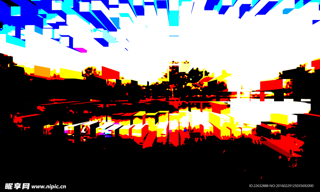 立体方格背景图