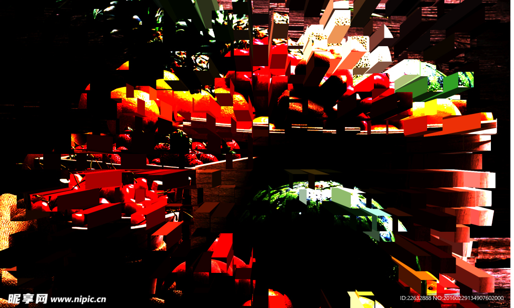 立体方格背景图