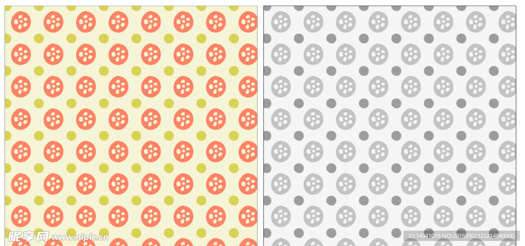 简单花卉背景图案