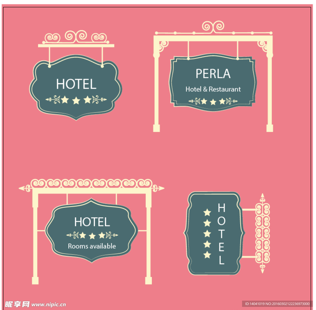酒店复古标志