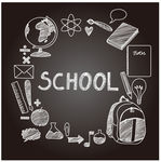 矢量学校黑板图标