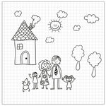 家庭矢量绘画