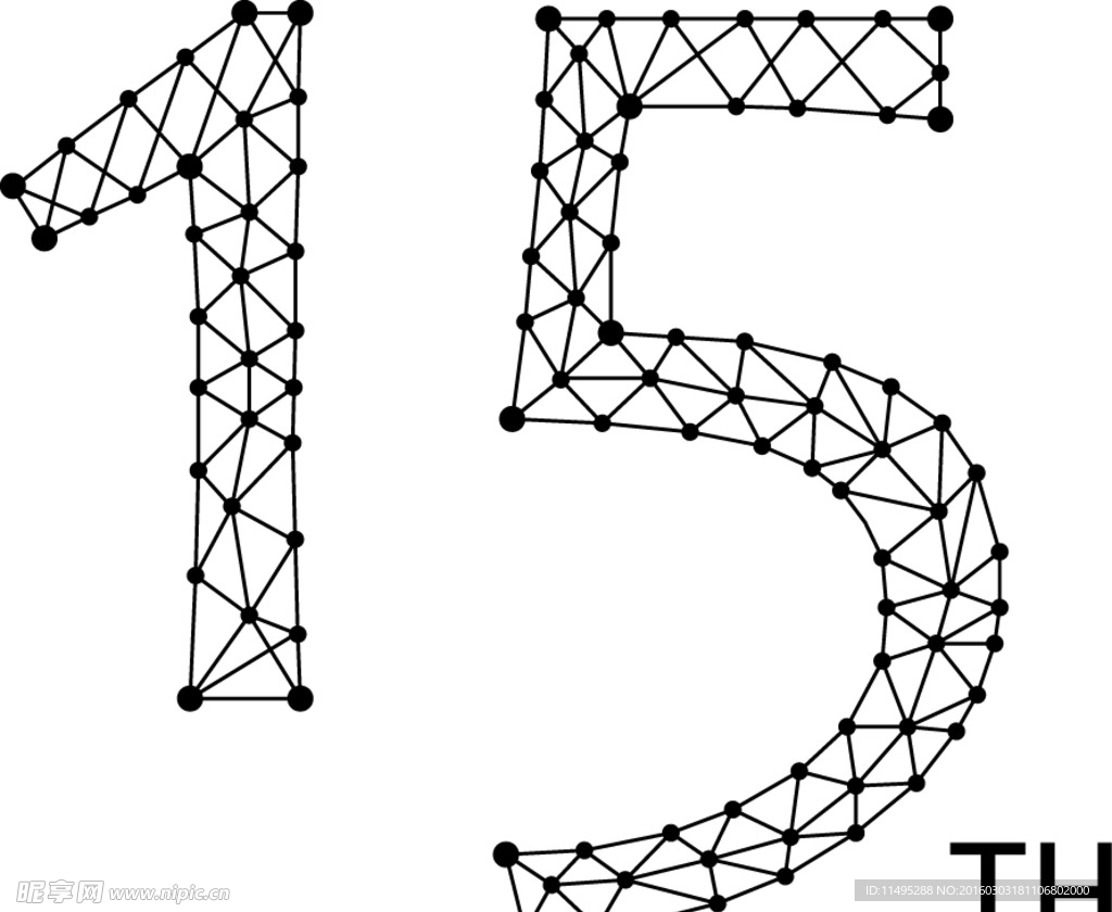 公司15周年庆典logo