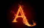 火焰 素材 超酷 酷炫 字母A