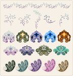 矢量花纹边框素材