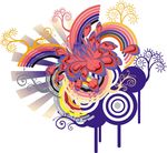 矢量时尚花纹生长元素
