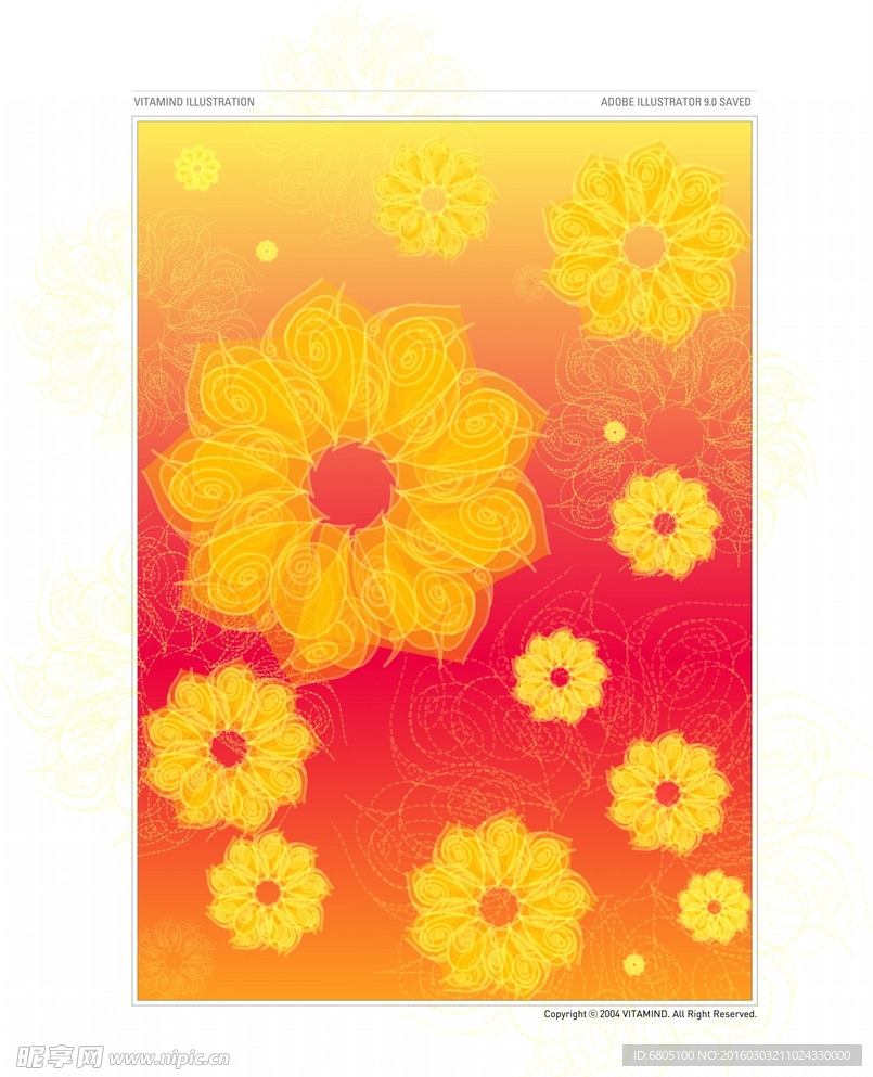 矢量花纹背景底纹