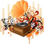 矢量时尚音乐八音盒