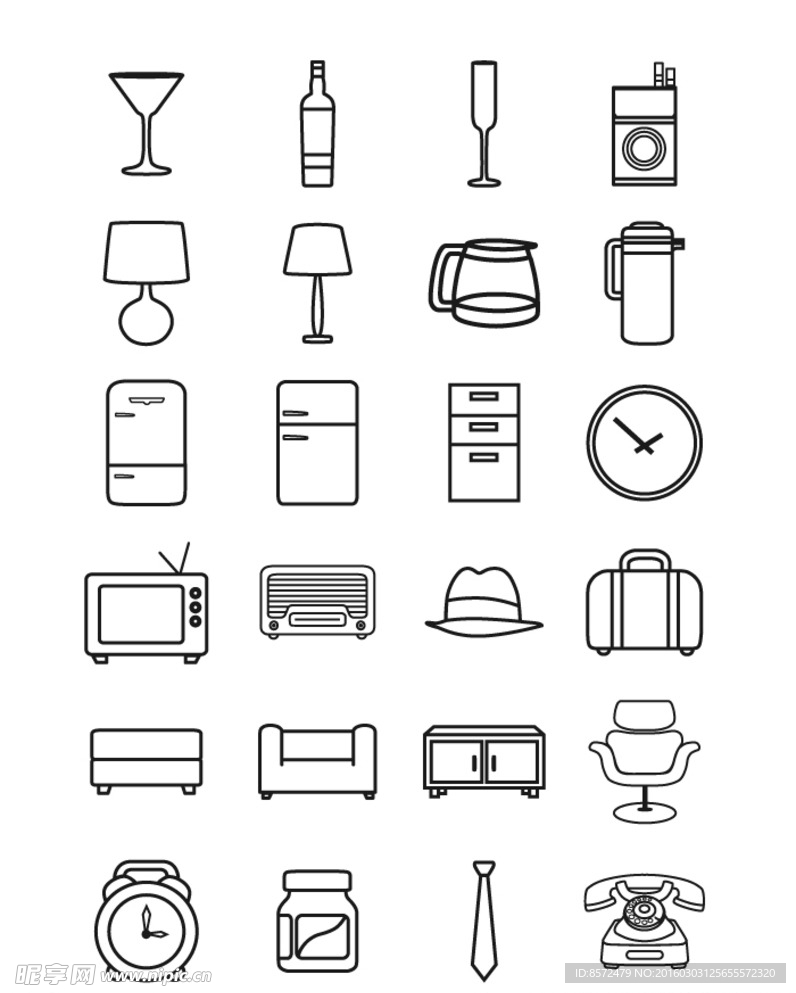 家具线条小图标