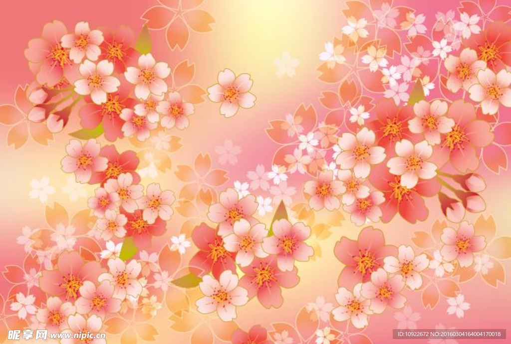粉色小花朵 创意背景