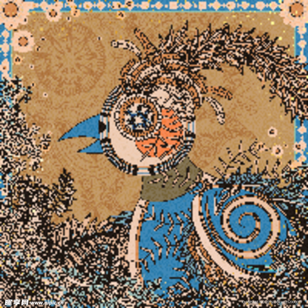 繁花似锦插画
