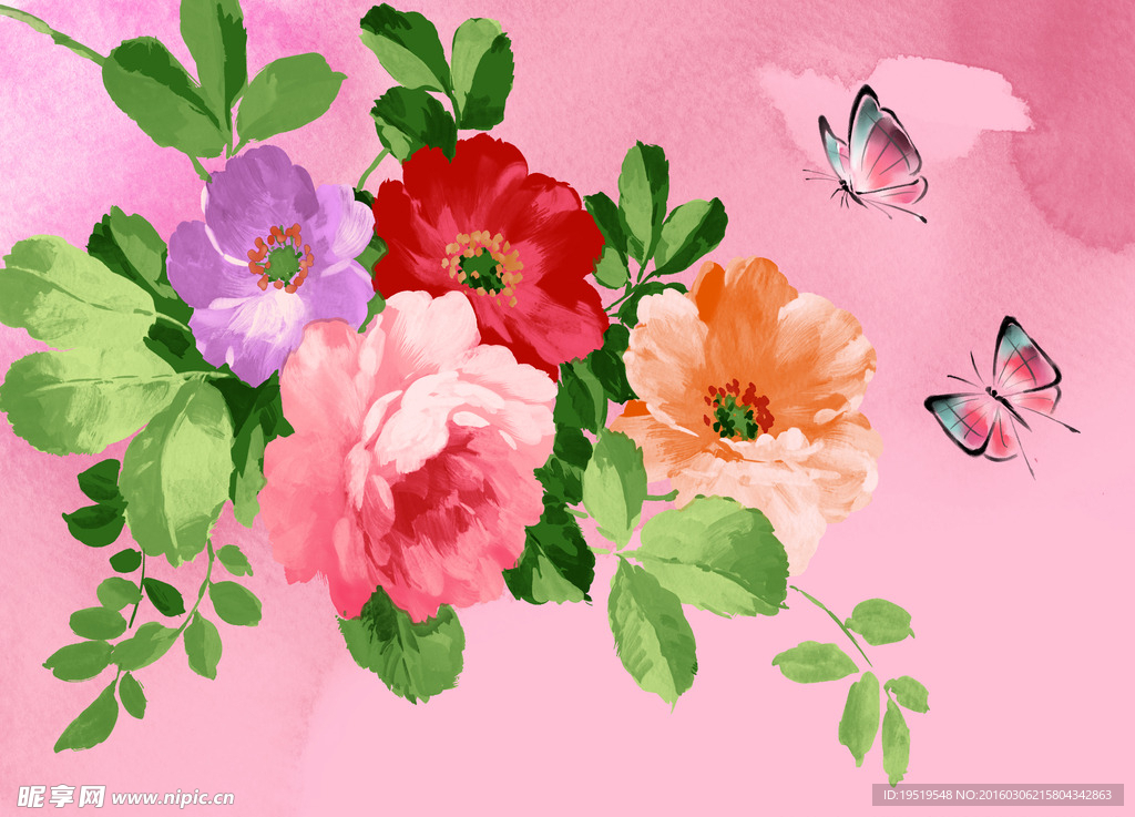 手绘花