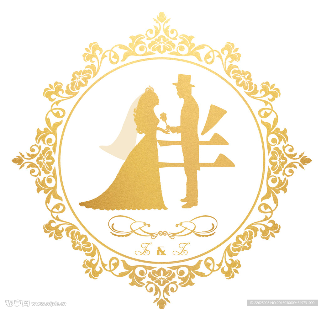 金色婚礼LOGO