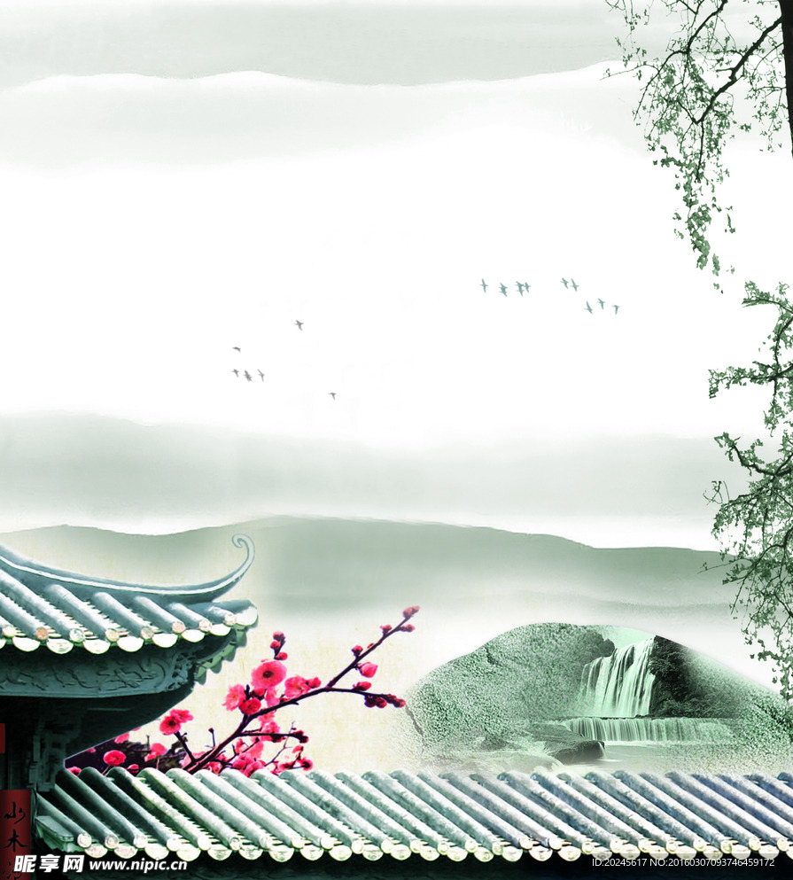 中国风水墨背景
