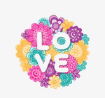 花卉爱艺术字 love