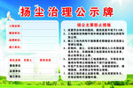 扬尘治理公示牌