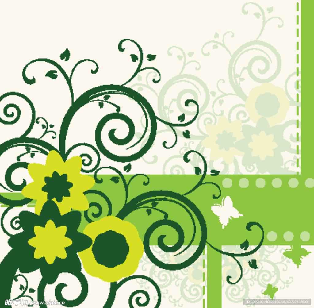 花纹生长背景素材